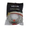 VCOM RJ45 (M) to RJ45 (M) CAT5e 5m Grey Retail Packaged Moulded Network Cable