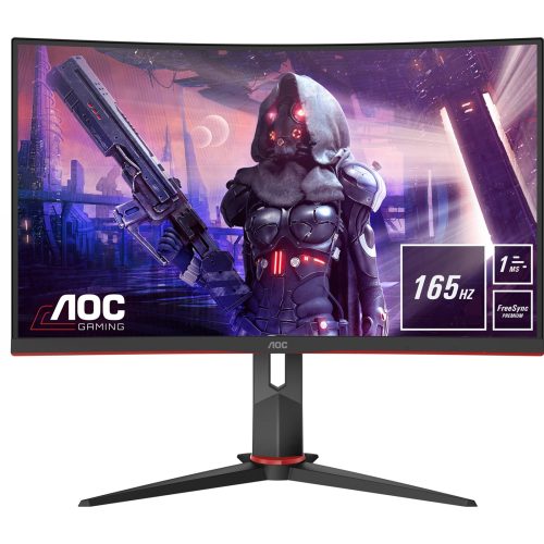 AOC C27G2U/BK 27" 165Hz LED Widescreen HDMI/ DisplayPort / VGA Freesync 1ms Height Adjust Curved Monitor